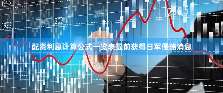 配资利息计算公式一览表提前获得日军侵略消息